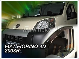 Plexi ofuky oken, deflektory, Fiat Fiorino, Qubo 2008- přední