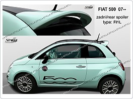 Stříška, zadní spoiler, Fiat 500