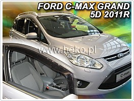 Plexi ofuky oken, deflektory, Ford Grand C-Max, 2011- přední