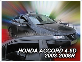 Plexi ofuky oken, deflektory, Honda Accord, 2003-2008, přední + zadní pro sedan