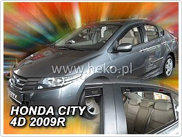 Plexi ofuky oken, deflektory, Honda City, 2008- 4dveř. přední + zadní