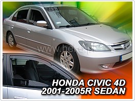 Plexi ofuky oken, deflektory, Honda Civic, 2001-2008, 4dveř. přední