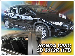 Plexi ofuky oken, deflektory, Honda Civic 5Dveř. Hatchback 2012-, přední + zadní