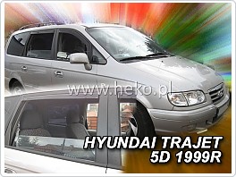 Plexi ofuky oken, deflektory, Hyundai Trajet, 1999-2007, přední + zadní