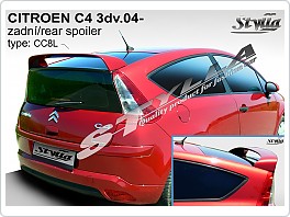 Stříška, zadní spoiler Citroen C4, model 3dveř. 2004-