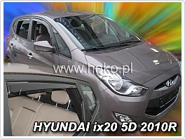 Plexi ofuky oken, deflektory, Hyundai ix20, 2010- přední + zadní