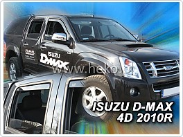 Plexi ofuky oken, deflektory, Isuzu D-Max, 2006-2012 přední + zadní