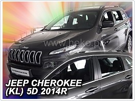 Plexi ofuky oken, deflektory, Jeep Cherokee, 2014- přední + zadní