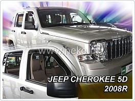 Plexi ofuky oken, deflektory, Jeep Cherokee, Liberty 2008-2013, přední