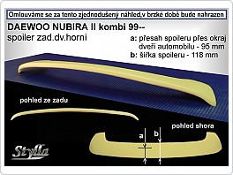 Stříška, zadní spoiler, Daewoo Nubira 2, 99- combi