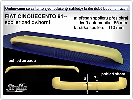 Stříška, zadní spoiler, Fiat Cinquecento, 91-98