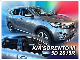 Plexi ofuky oken, deflektory Kia Sorento 2015- přední + zadní