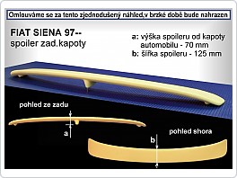 Křídlo, zadní spoiler, Fiat Siena, 97- sedan