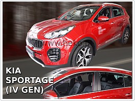 Plexi ofuky, deflektory, Kia Sportage 2016- přední + zadní