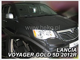 Plexi ofuky oken, deflektory Lancia Voyager Gold, 2012- přední