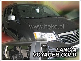 Plexi ofuky oken, deflektory Lancia Voyager Gold, 2012- přední + zadní