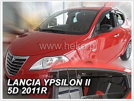 Plexi ofuky oken, deflektory Lancia Ypsilon 2011- 5dveř. přední + zadní