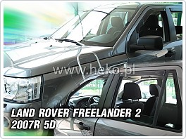 Plexi ofuky, deflektory Land Rover Freelander, 5dveř. 2007- přední + zadní