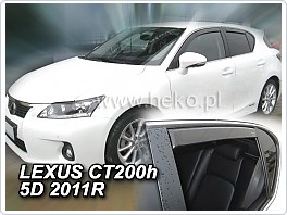 Plexi ofuky oken, deflektory, Lexus CT 200 H 5D 2011-, přední + zadní