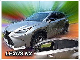 Plexi ofuky oken, deflektory Lexus NX 2014- přední + zadní