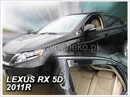 Plexi ofuky oken, deflektory Lexus RX 2009-2015 přední + zadní