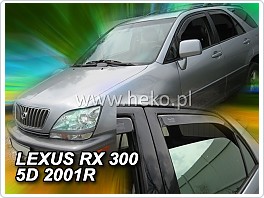 Plexi ofuky, deflektory Lexus RX 1999- verze USA přední + zadní