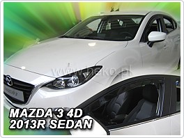 Plexi ofuky oken, deflektory Mazda 3, 2013- přední 