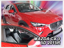 Plexi ofuky oken, deflektory Mazda CX3, 2015- přední