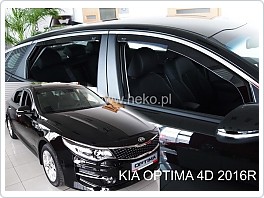 Plexi ofuky, deflektory Kia Optima, 2016- přední + zadní