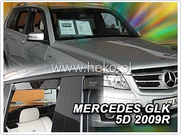 Plexi ofuky, deflektory Mercedes GLK 2009- přední + zadní