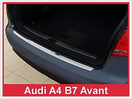 Práh pátých dveří nerez, lišta na nárazník Audi A4, Combi 2004-2008