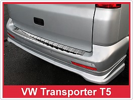 Práh pátých dveří nerez, lišta na nárazník VW T5 2003-2015, T6 2015-