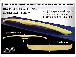 Křídlo, zadní spoiler, Kia Clarus, 96-