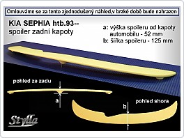 Křídlo, zadní spoiler, Kia Sephia 93-99 hatchback