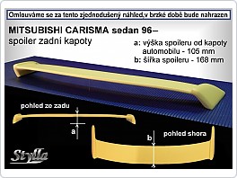 Křídlo, zadní spoiler Mitsubishi Carisma, model 96-99 sedan