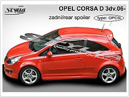 Stříška, zadní spoiler, Opel Corsa D 3dveř. 2006-