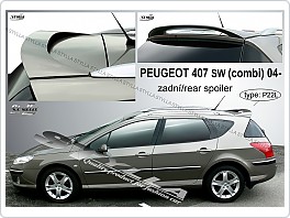 Stříška, zadní spoiler Peugeot 407, SW combi, 2004-