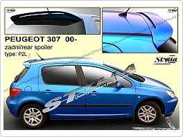 Stříška, zadní spoiler, Peugeot 307, hatchback