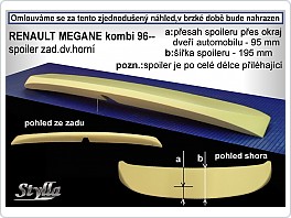 Stříška, zadní spoiler, Renault Megane, 96-02 combi