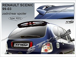 Stříška, zadní spoiler, Renault Scenic, 96-99 a 99-02