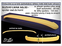 Stříška, zadní spoiler, Suzuki Liana, htb. 02-