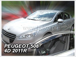 Plexi ofuky oken, deflektory Peugeot 508, 2011- přední