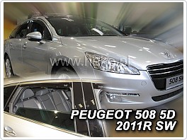 Plexi ofuky oken, deflektory Peugeot 508, 2011- přední + zadní pro SW combi