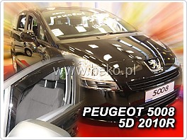 Plexi ofuky, deflektory Peugeot 5008, 2010-2016 přední