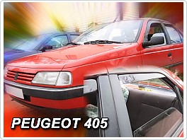 Plexi ofuky oken Peugeot 405, přední + zadní pro sedan