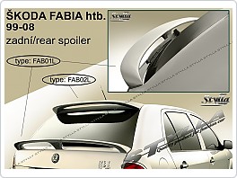 Škoda Fabia 1, hatchback, Křídlo, zadní spoiler