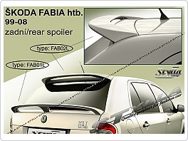 Škoda Fabia 1, hatchback Stříška, zadní spoiler