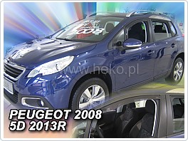 Plexi ofuky oken, deflektory Peugeot 2008, 5dveř. 2013- přední