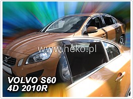 Plexi ofuky oken, deflektory Volvo S60, 2010- přední + zadní