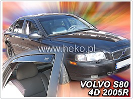 Plexi ofuky oken, deflektory, Volvo S80 1998-2006, přední